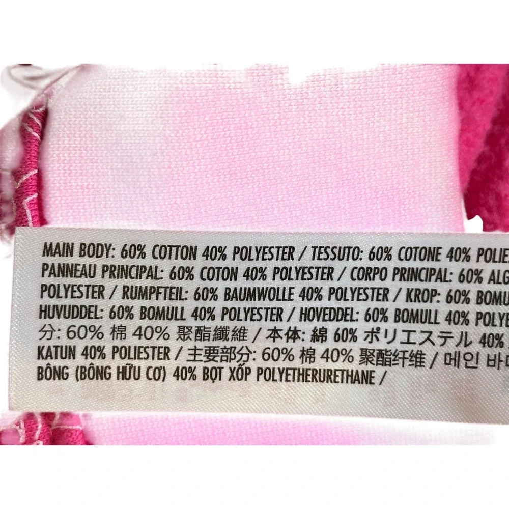 Disney Minnie Mickey Mouse Pink Cropped Sweatshirt Girls Size‎ 11/12 Puff Sleeve